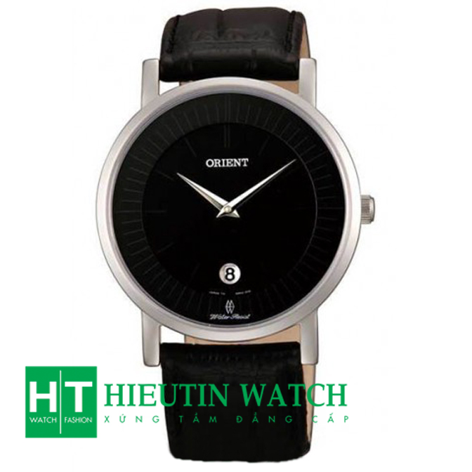 Đồng hồ đeo tay Orient FGW01009B0 - Đồng hồ dây da mặt đen hai kim quay