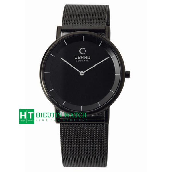 Đồng hồ đeo tay nam Obaku V143GBBMB - Dây hợp kim tĩnh điện đen