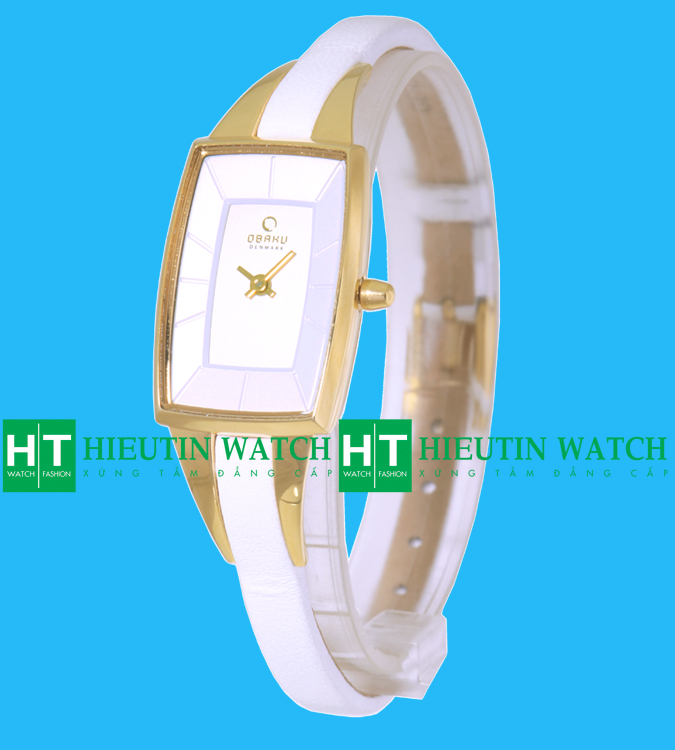 Đồng hồ nữ Obaku V120LGIRB - Đồng hồ dây da trắng