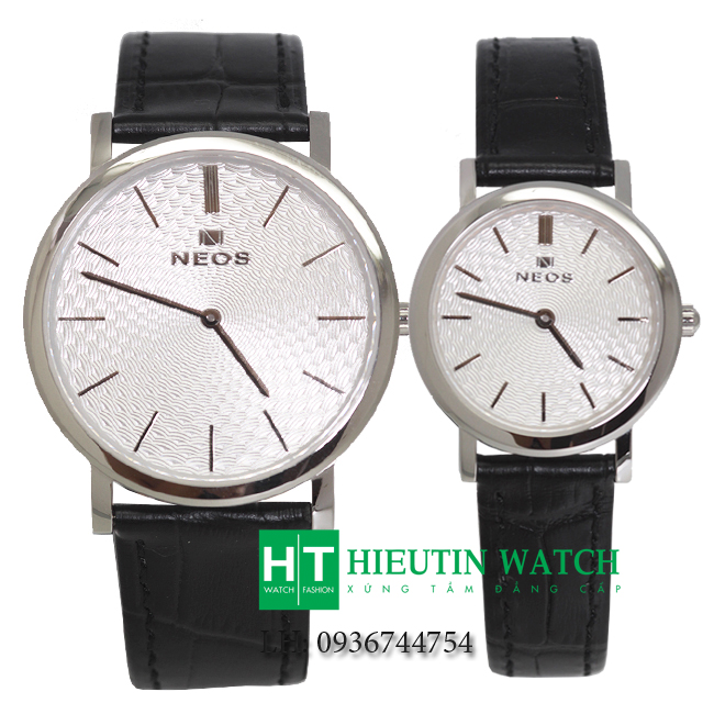 Đồng hồ NEOS N40577 cặp đôi mặt trắng
