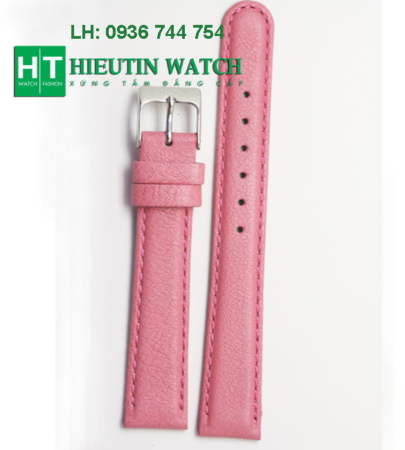 Dây da đồng hồ đeo tay nữ mầu hồng - HT 87