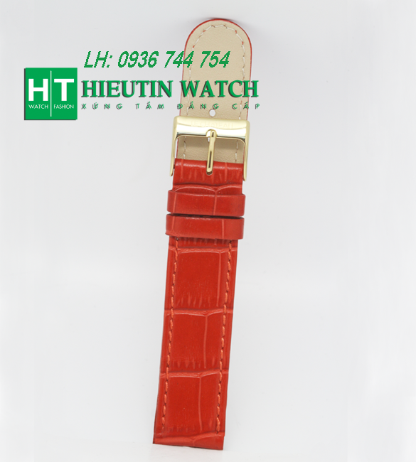 Dây da đồng hồ đeo tay màu đỏ - HT88