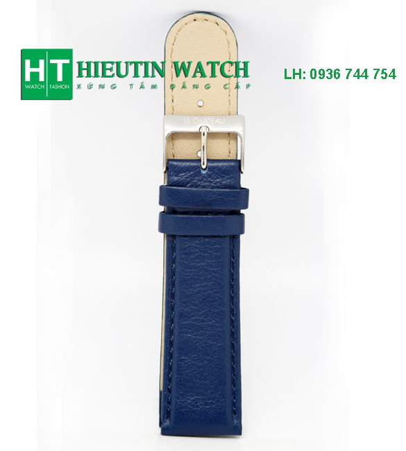Dây da đồng hồ LC màu xanh - HT68
