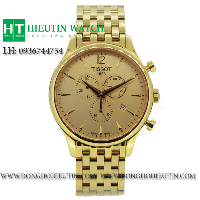 Đồng hồ Tissot 1853 - T063610A - Dây kim loại mạ vàng