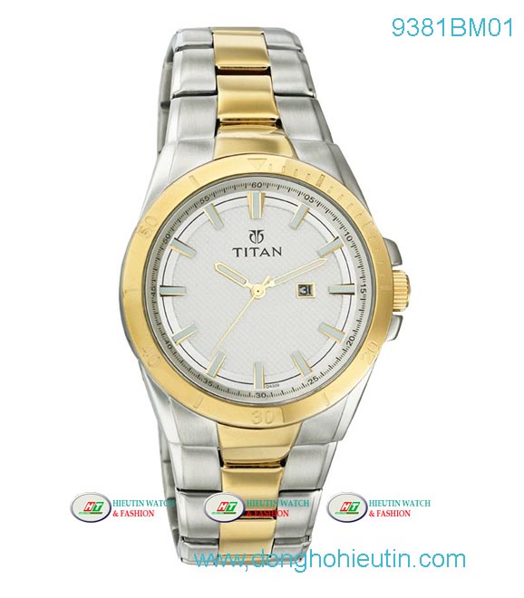 Đồng hồ đeo tay nam Titan 9381BM2 - Mặt trắng