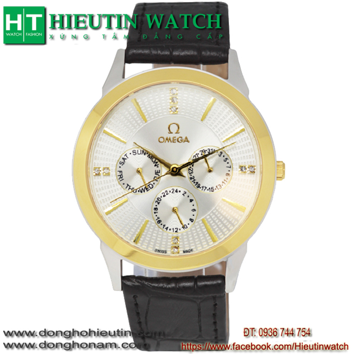 Đồng hồ OMEGA M.802 - Mặt trắng vàng dây da