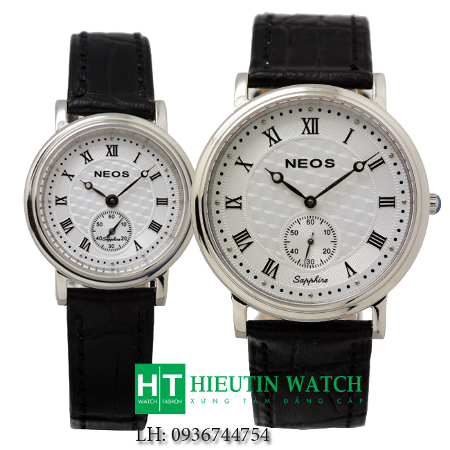 Đồng hồ dây da cặp đôi Neos N30851M-SL01 chính hãng