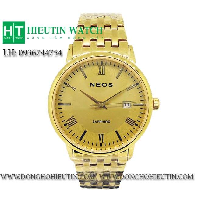 Đồng hồ Neos nam N30859M-YM03 mạ vàng 18K