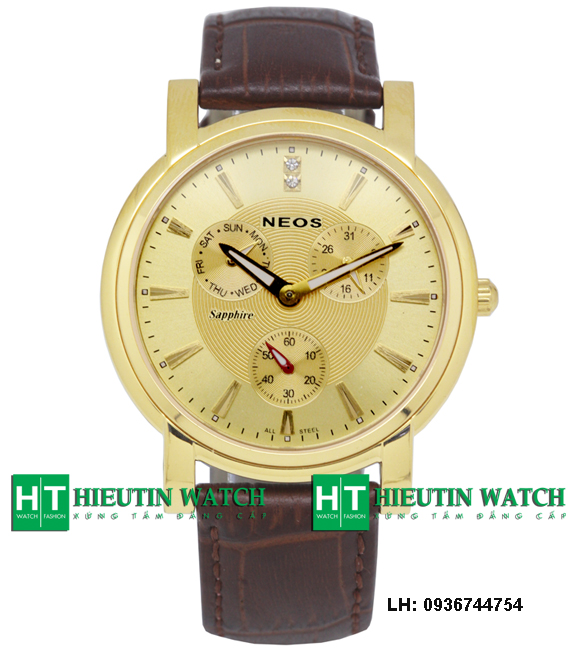 Đồng hồ dây da chính hãng Neos N40642M-YL03 