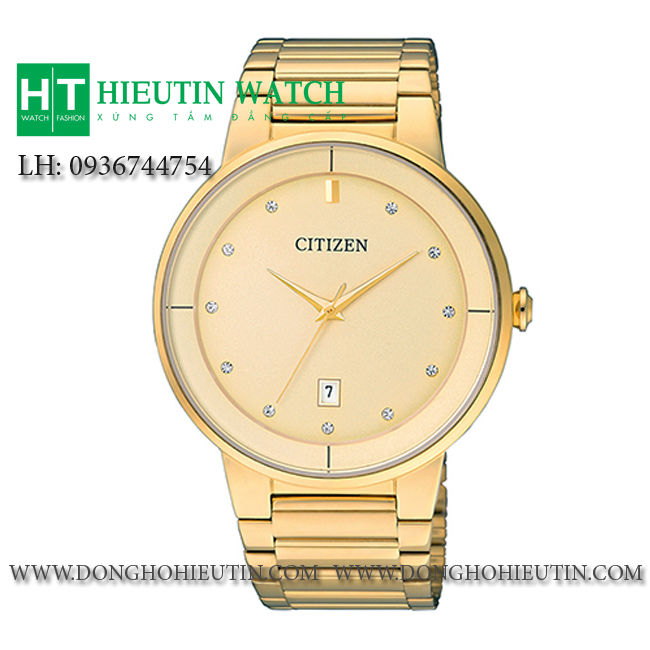 Đồng hồ nam mạ vàng cao cấp Citizen BI5012-53P