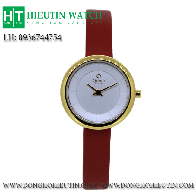 Đồng hồ nữ chính hãng V146LGIRR dây da đỏ thẫm