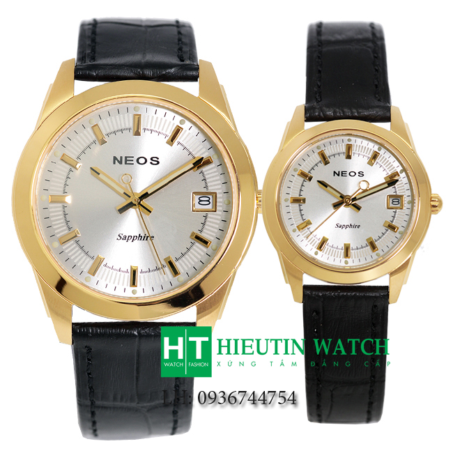 Đồng hồ Neos cặp đôi N40664 niềng vàng 18K