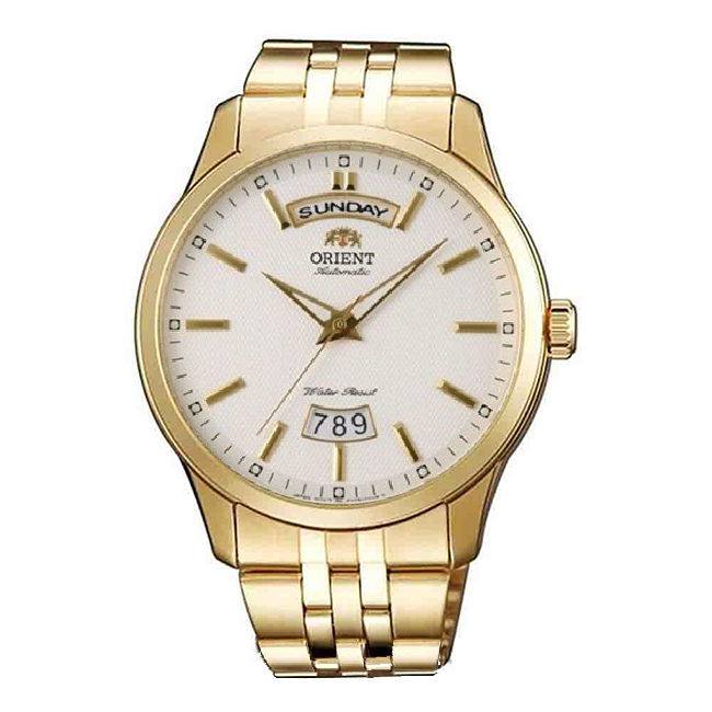 Đồng hồ Orient FEVOS001WH - dây kim loại mạ vàng 18k
