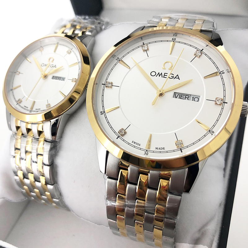 Đồng hồ Omega 901 - Cặp đôi trắng phối vàng